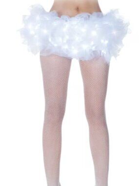 NEW Underwraps Women's Light Up White TuTu, One Size